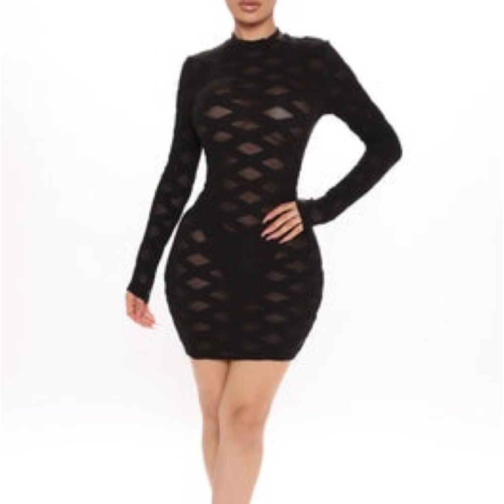 EDGES THAT SCRATCH LONG SLEEVE MINI DRESS
